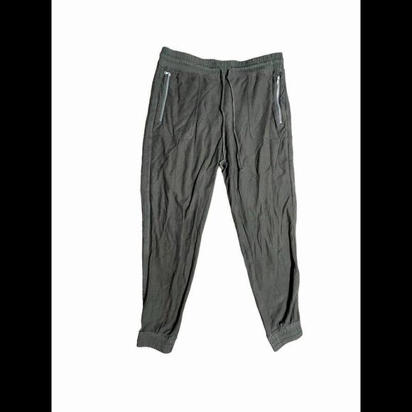 Lou & Grey Pants - Lou & Grey Olive Green Cotton Joggers With Zipper Pockets Medium